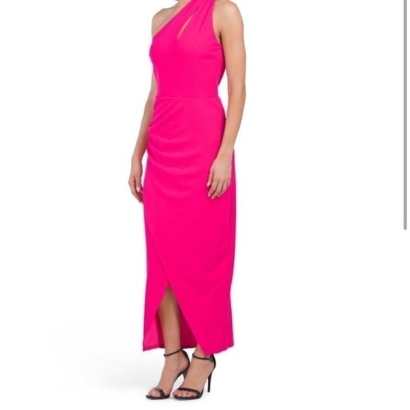 RACHEL RACHEL ROY One Shoulder Hot Pink Sizzle Dress Size Small - Picture 1 of 6